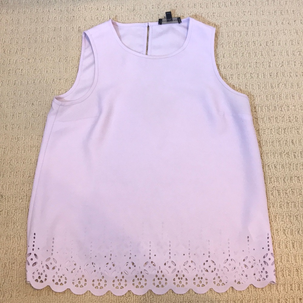 Banana Republic Lavender Lace Hem Top